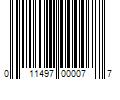 Barcode Image for UPC code 011497000077