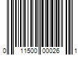 Barcode Image for UPC code 011500000261