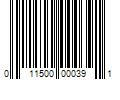 Barcode Image for UPC code 011500000391