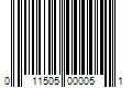 Barcode Image for UPC code 011505000051