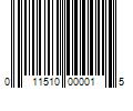 Barcode Image for UPC code 011510000015