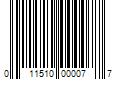 Barcode Image for UPC code 011510000077