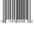 Barcode Image for UPC code 011515000058