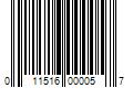 Barcode Image for UPC code 011516000057