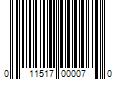 Barcode Image for UPC code 011517000070