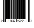 Barcode Image for UPC code 011520000043