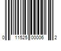 Barcode Image for UPC code 011525000062