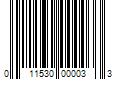 Barcode Image for UPC code 011530000033