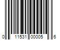 Barcode Image for UPC code 011531000056