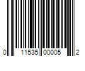 Barcode Image for UPC code 011535000052