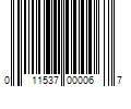 Barcode Image for UPC code 011537000067