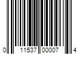 Barcode Image for UPC code 011537000074