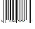 Barcode Image for UPC code 011540000061