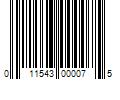 Barcode Image for UPC code 011543000075