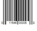 Barcode Image for UPC code 011546000058