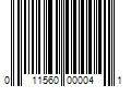 Barcode Image for UPC code 011560000041