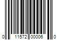 Barcode Image for UPC code 011572000060