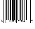 Barcode Image for UPC code 011573022047