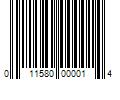 Barcode Image for UPC code 011580000014