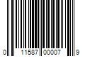 Barcode Image for UPC code 011587000079