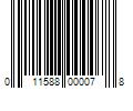 Barcode Image for UPC code 011588000078