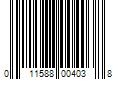 Barcode Image for UPC code 011588004038