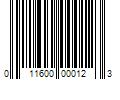 Barcode Image for UPC code 011600000123