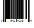 Barcode Image for UPC code 011600000215