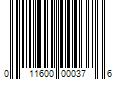 Barcode Image for UPC code 011600000376