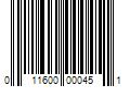 Barcode Image for UPC code 011600000451