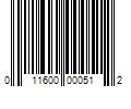 Barcode Image for UPC code 011600000512