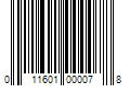 Barcode Image for UPC code 011601000078