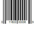 Barcode Image for UPC code 011603000069