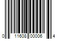 Barcode Image for UPC code 011608000064