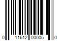 Barcode Image for UPC code 011612000050