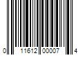 Barcode Image for UPC code 011612000074