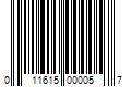 Barcode Image for UPC code 011615000057