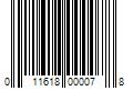 Barcode Image for UPC code 011618000078