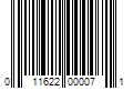 Barcode Image for UPC code 011622000071