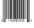 Barcode Image for UPC code 011626000084