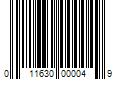 Barcode Image for UPC code 011630000049