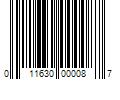 Barcode Image for UPC code 011630000087