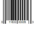 Barcode Image for UPC code 011633000053