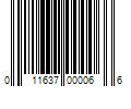 Barcode Image for UPC code 011637000066