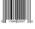 Barcode Image for UPC code 011649000078