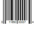 Barcode Image for UPC code 011650000074