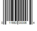 Barcode Image for UPC code 011653000064