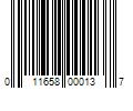 Barcode Image for UPC code 011658000137