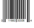 Barcode Image for UPC code 011660000064