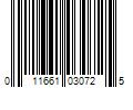 Barcode Image for UPC code 011661030725